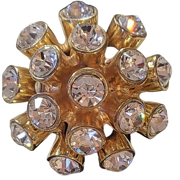 Statement Ring, Adjustable Gold tone - Picture 2 of 6